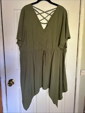 🖤TORRID🖤 Olive Green babydoll flutter sleeve top
